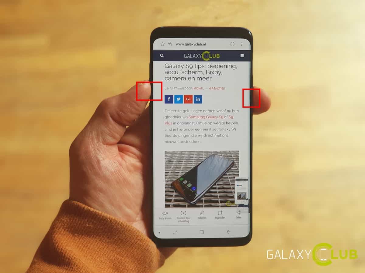 Samsung S9 screenshot (schermafbeelding) maken: zo doe je het